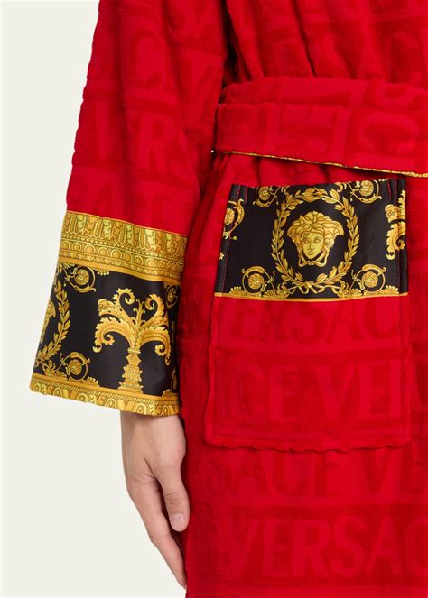 versace boroco robe|versace unisex barocco sleeve robe.